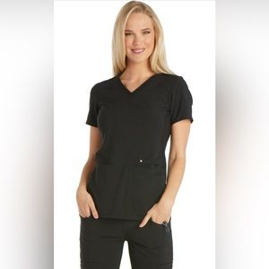 NWTCherokee Iflex V-Neck Scrub Top w Stretchy Knit Side Panels CK605, SIZE LARGE
